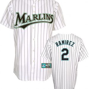 Marlins Charity Offseason Sale: Billy the Marlin Authentic White & Teal  Pinstripe Florida Marlins Jersey